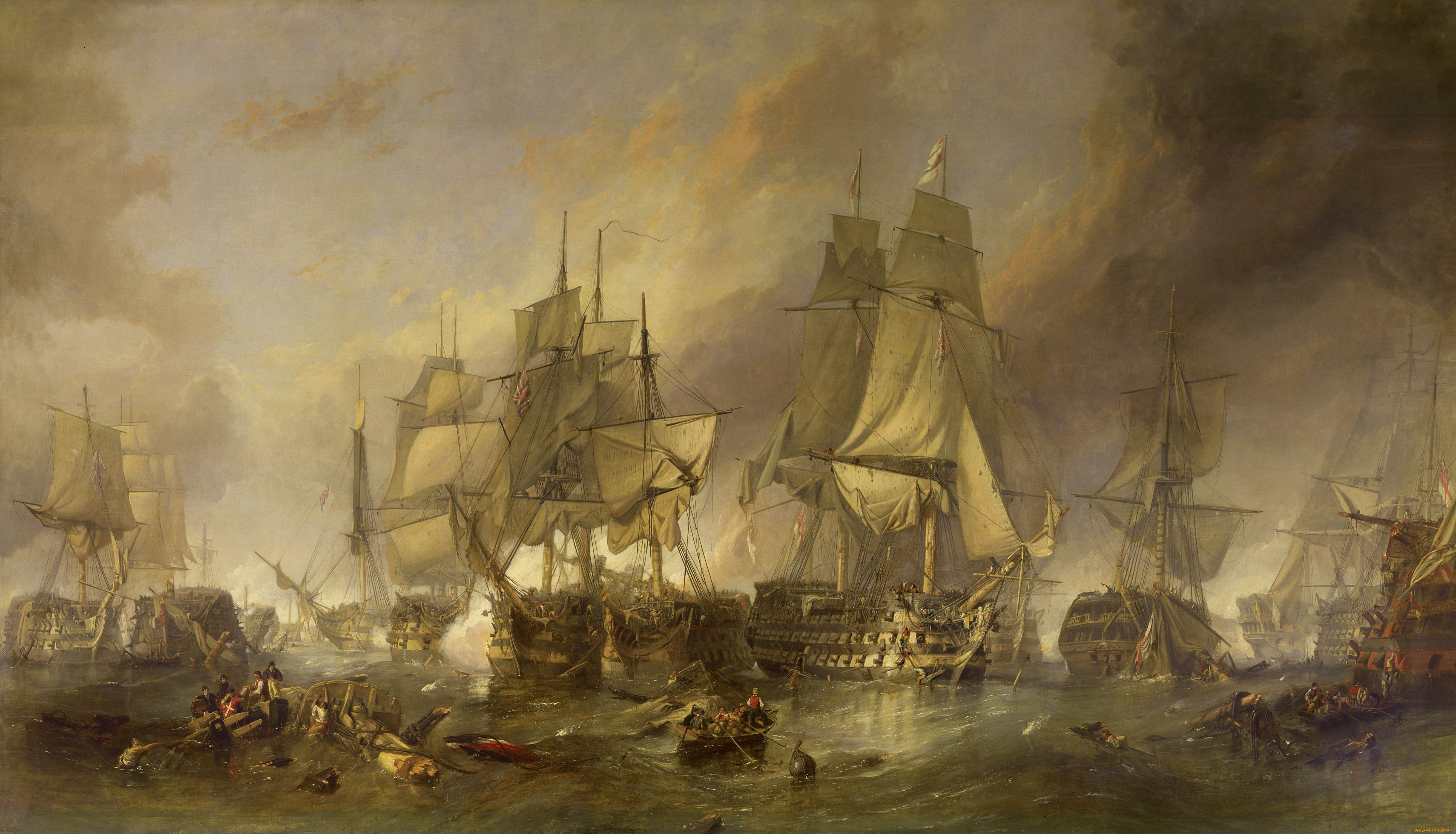 william clarkson stanfield, , , the, battle, of, trafalgar, william, clarkson, stanfield, , 